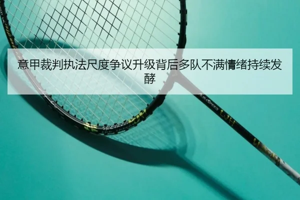 意甲裁判执法尺度争议升级背后多队不满情绪持续发酵